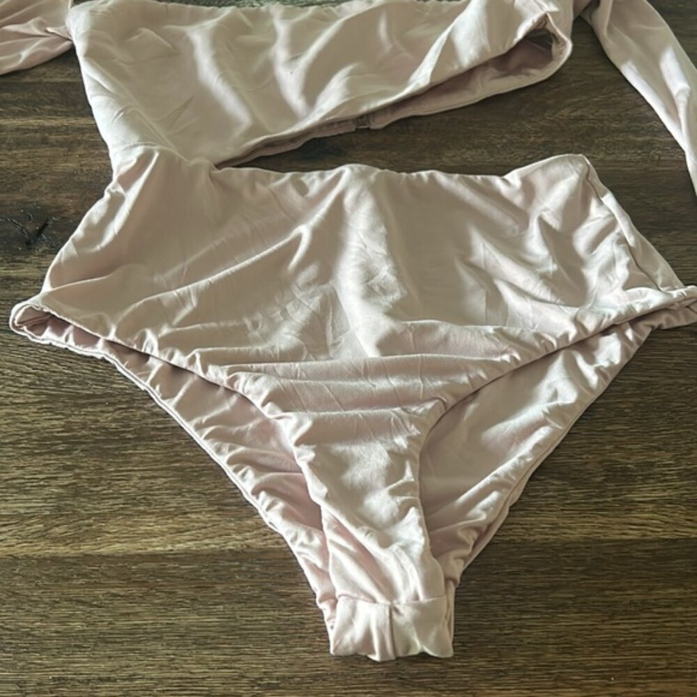 HOUSE OF CB blush off shoulder pink cut out bodysuit small ola - Picture 3 of 11